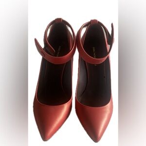 Bruno Magli Red Leather Pumps